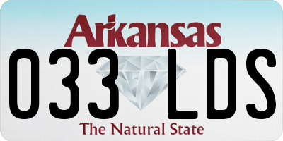 AR license plate 033LDS