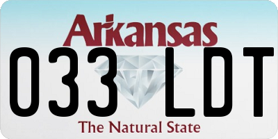 AR license plate 033LDT