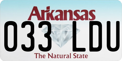 AR license plate 033LDU