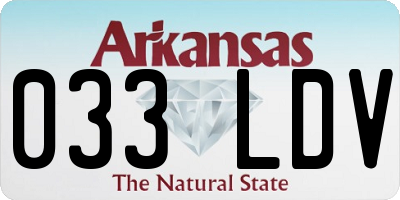 AR license plate 033LDV