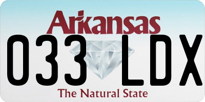 AR license plate 033LDX