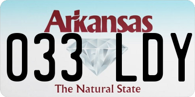 AR license plate 033LDY