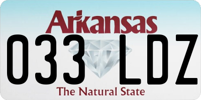 AR license plate 033LDZ