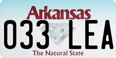 AR license plate 033LEA