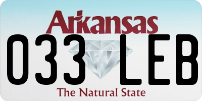 AR license plate 033LEB