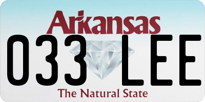 AR license plate 033LEE