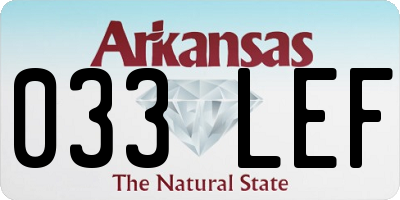 AR license plate 033LEF