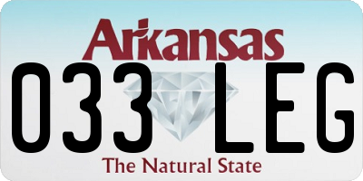 AR license plate 033LEG