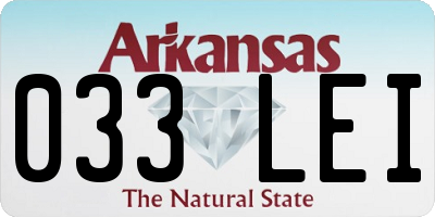 AR license plate 033LEI