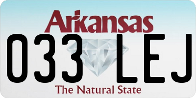 AR license plate 033LEJ