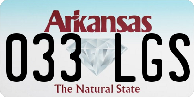 AR license plate 033LGS