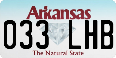 AR license plate 033LHB