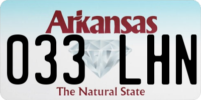 AR license plate 033LHN