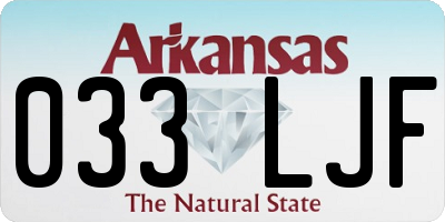 AR license plate 033LJF