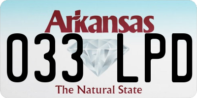 AR license plate 033LPD