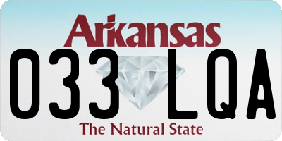 AR license plate 033LQA