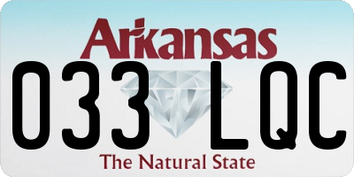 AR license plate 033LQC