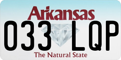 AR license plate 033LQP