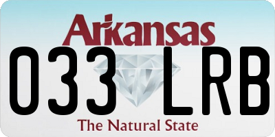 AR license plate 033LRB