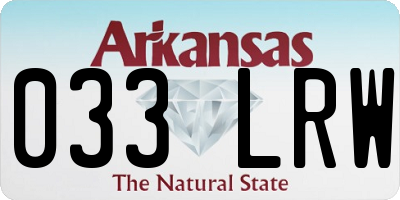 AR license plate 033LRW