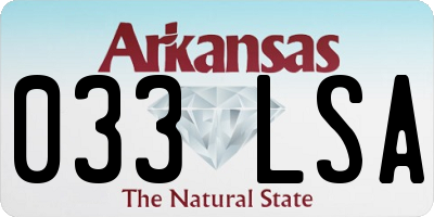 AR license plate 033LSA