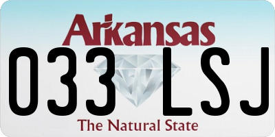 AR license plate 033LSJ
