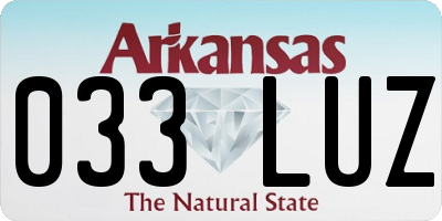 AR license plate 033LUZ