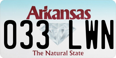 AR license plate 033LWN