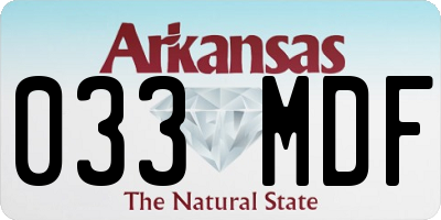 AR license plate 033MDF