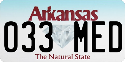 AR license plate 033MED