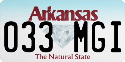 AR license plate 033MGI