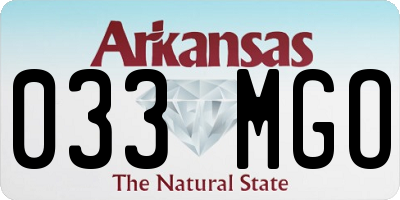 AR license plate 033MGO