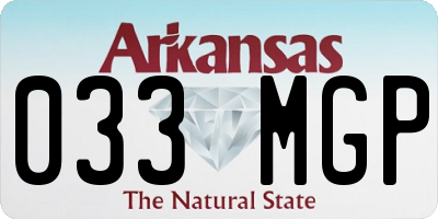 AR license plate 033MGP