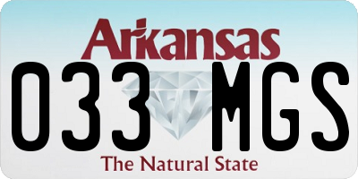 AR license plate 033MGS