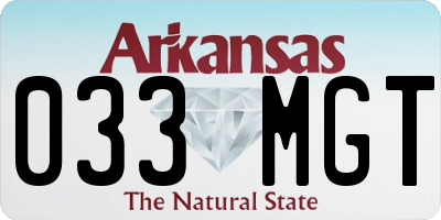 AR license plate 033MGT