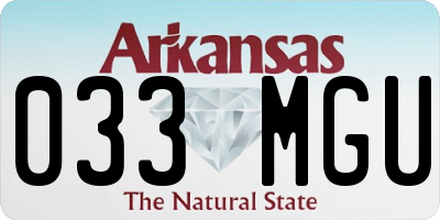 AR license plate 033MGU