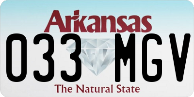 AR license plate 033MGV