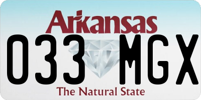 AR license plate 033MGX