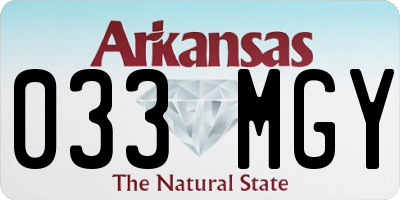 AR license plate 033MGY