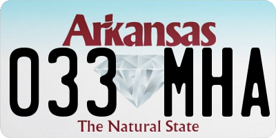 AR license plate 033MHA