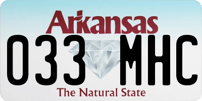 AR license plate 033MHC