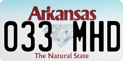 AR license plate 033MHD