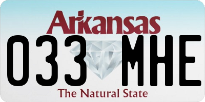 AR license plate 033MHE