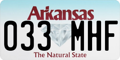 AR license plate 033MHF