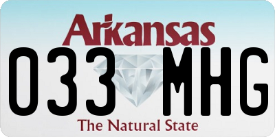 AR license plate 033MHG