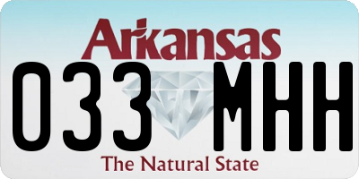 AR license plate 033MHH