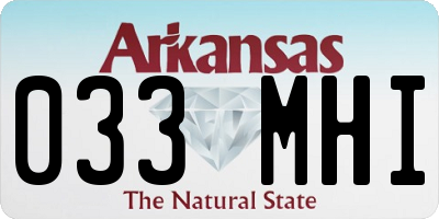 AR license plate 033MHI