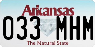 AR license plate 033MHM