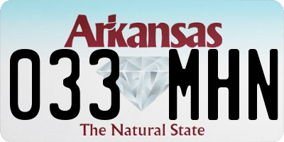 AR license plate 033MHN