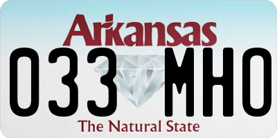 AR license plate 033MHO